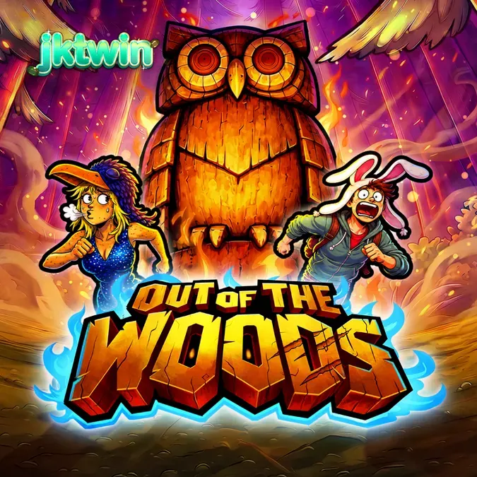 Tampilan visual slot bertema hutan gelap Out Of The Woods